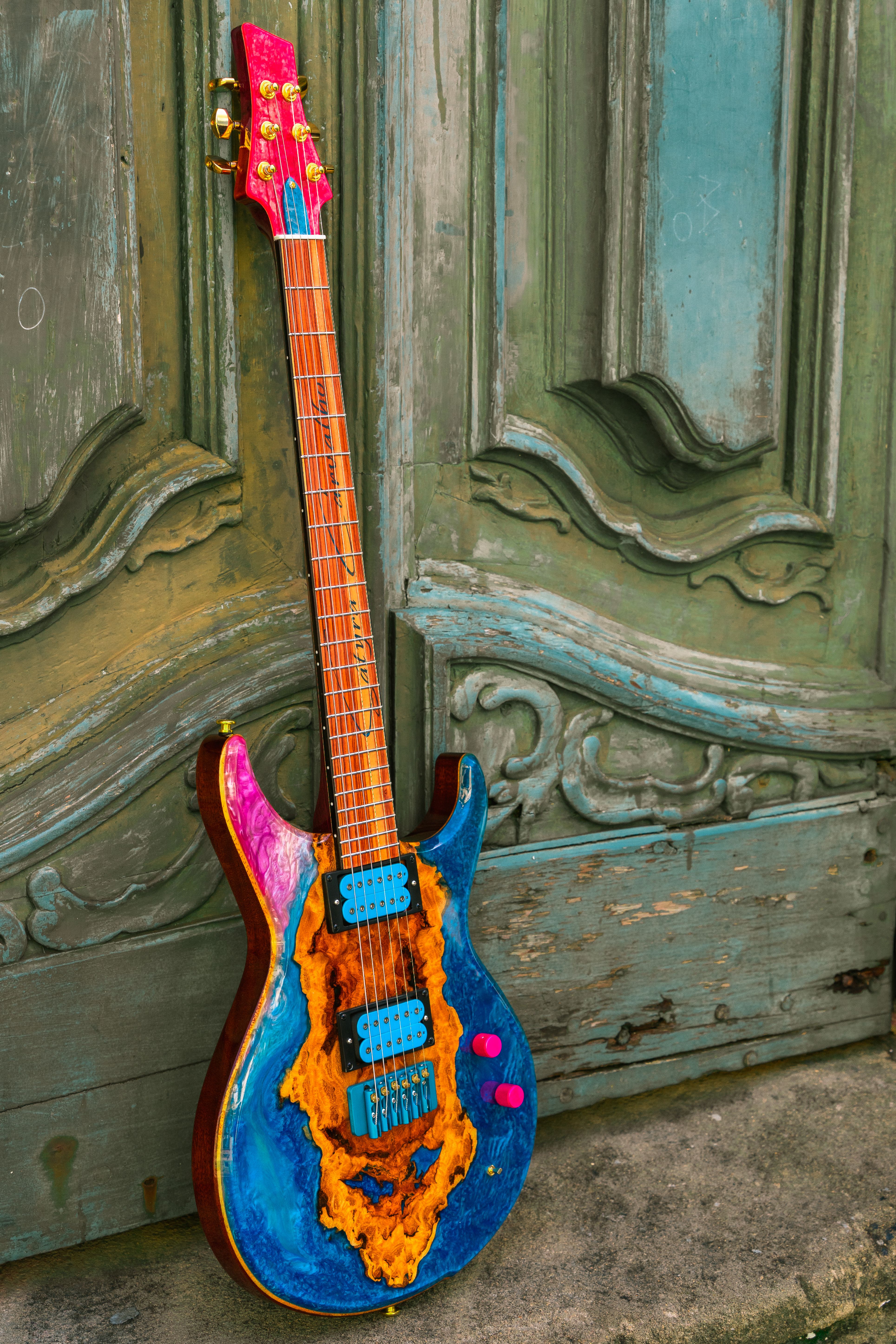 A Colorful Electric Guitar · Free Stock Photo