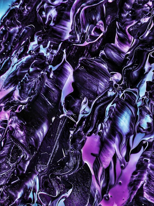 Close-up Photo of Purple Abstract Painting