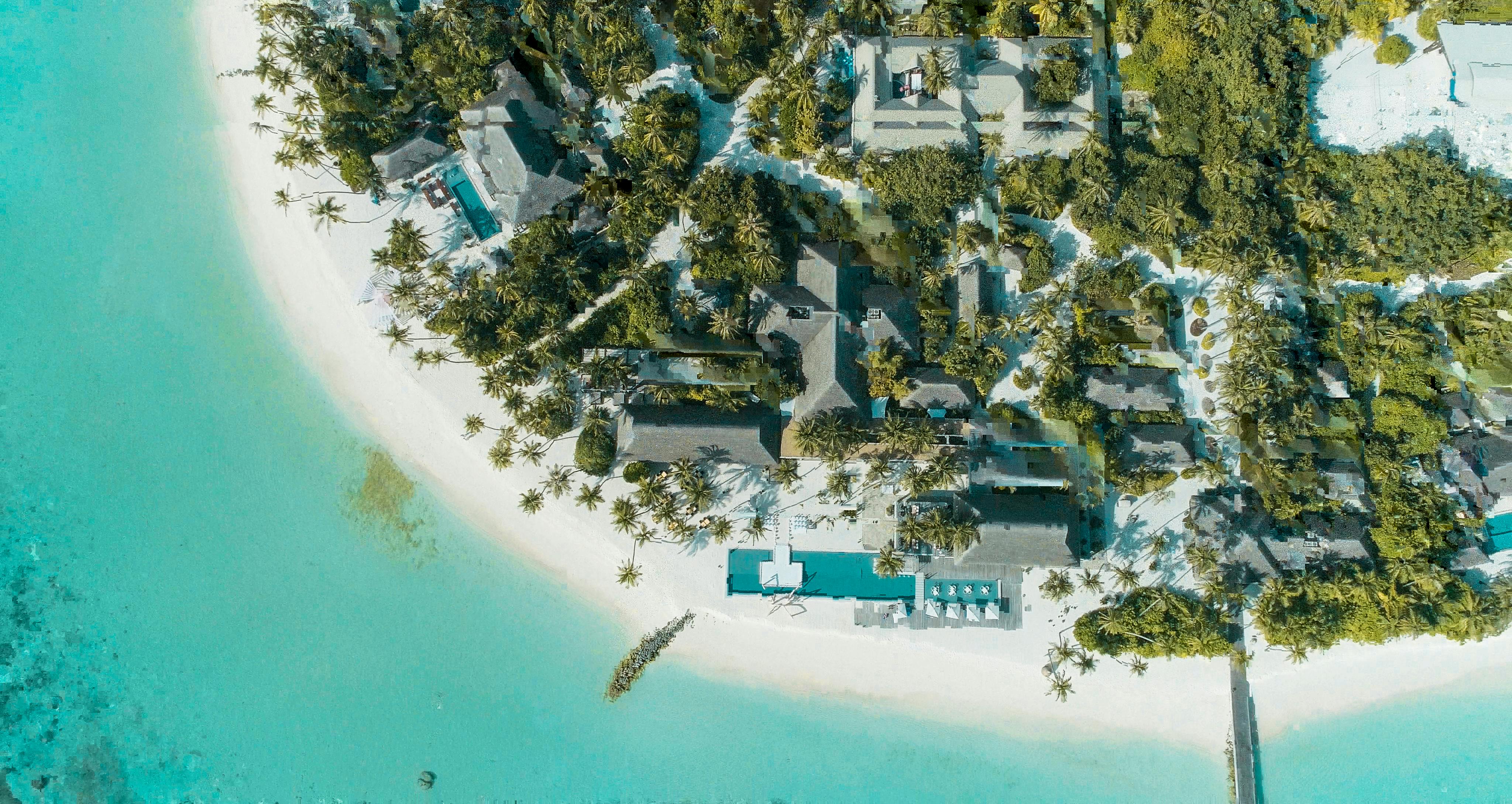 Aerial View Of White Sand Beach Free Stock Photo Aerial View Of White Sand Beach Free Stock Photo