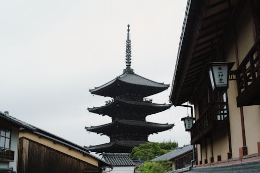 Stunning view of a traditional Japanese pagoda in Kyoto capturing cultural heritage.