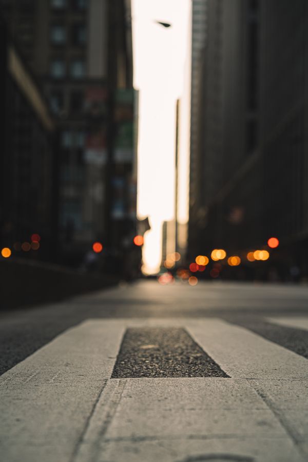 Live viewfinder preview of a street at dusk — photo by Ricky Esquivel on Pexels