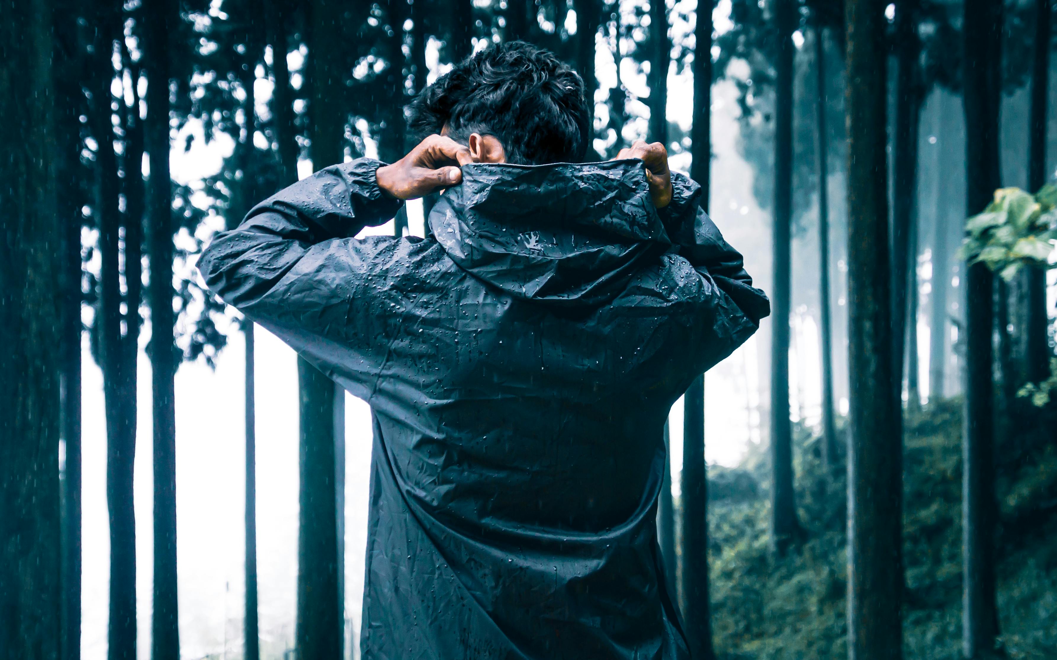 Treklife Rain Packaway blue rain jacket