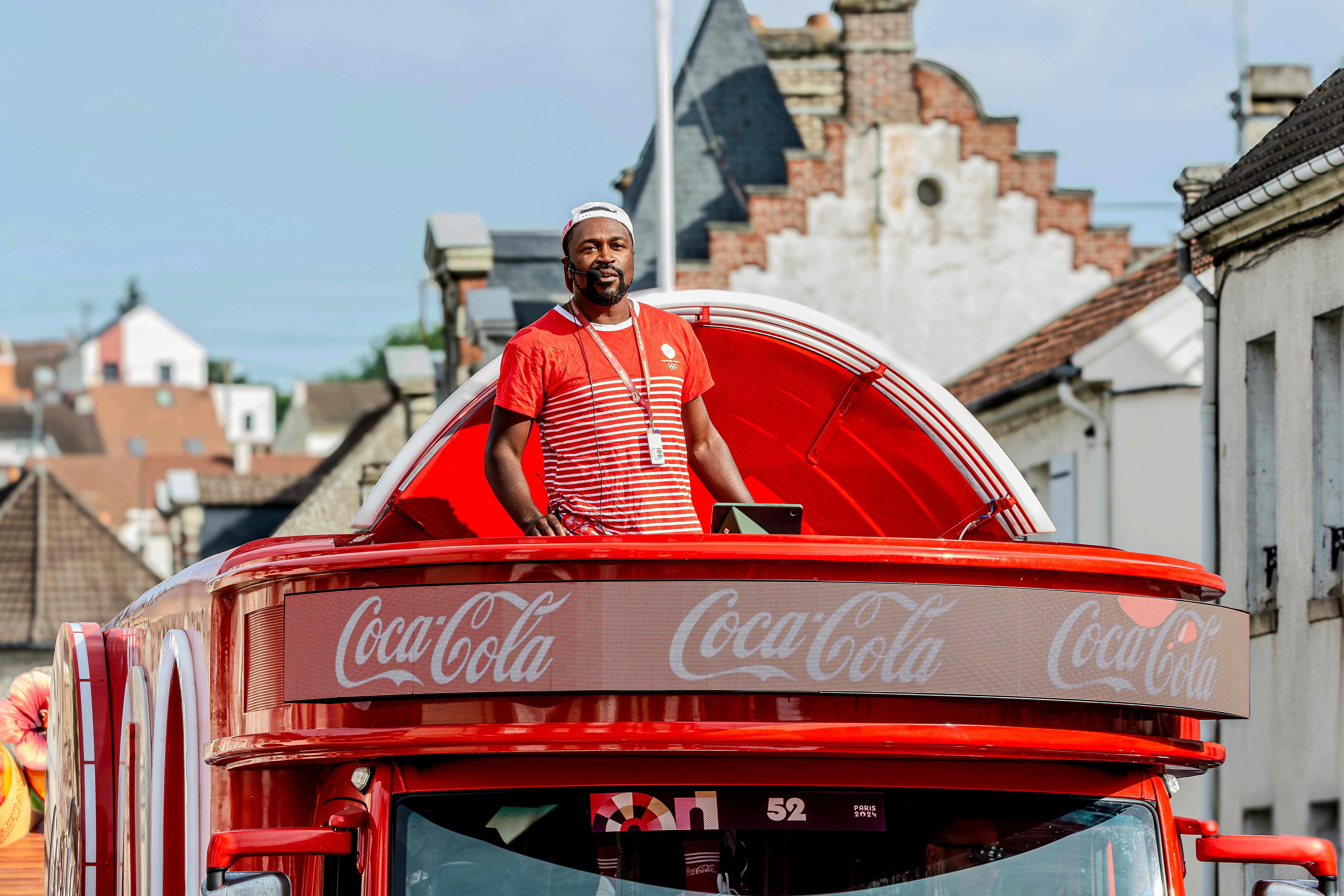 in the street relay of the olympic torch