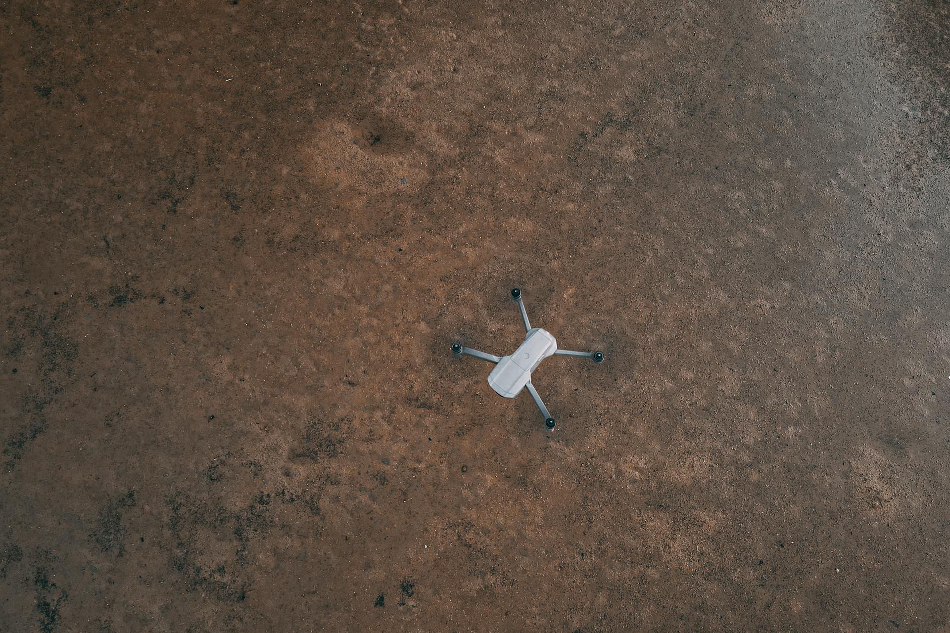 A Drone Flying above the Water