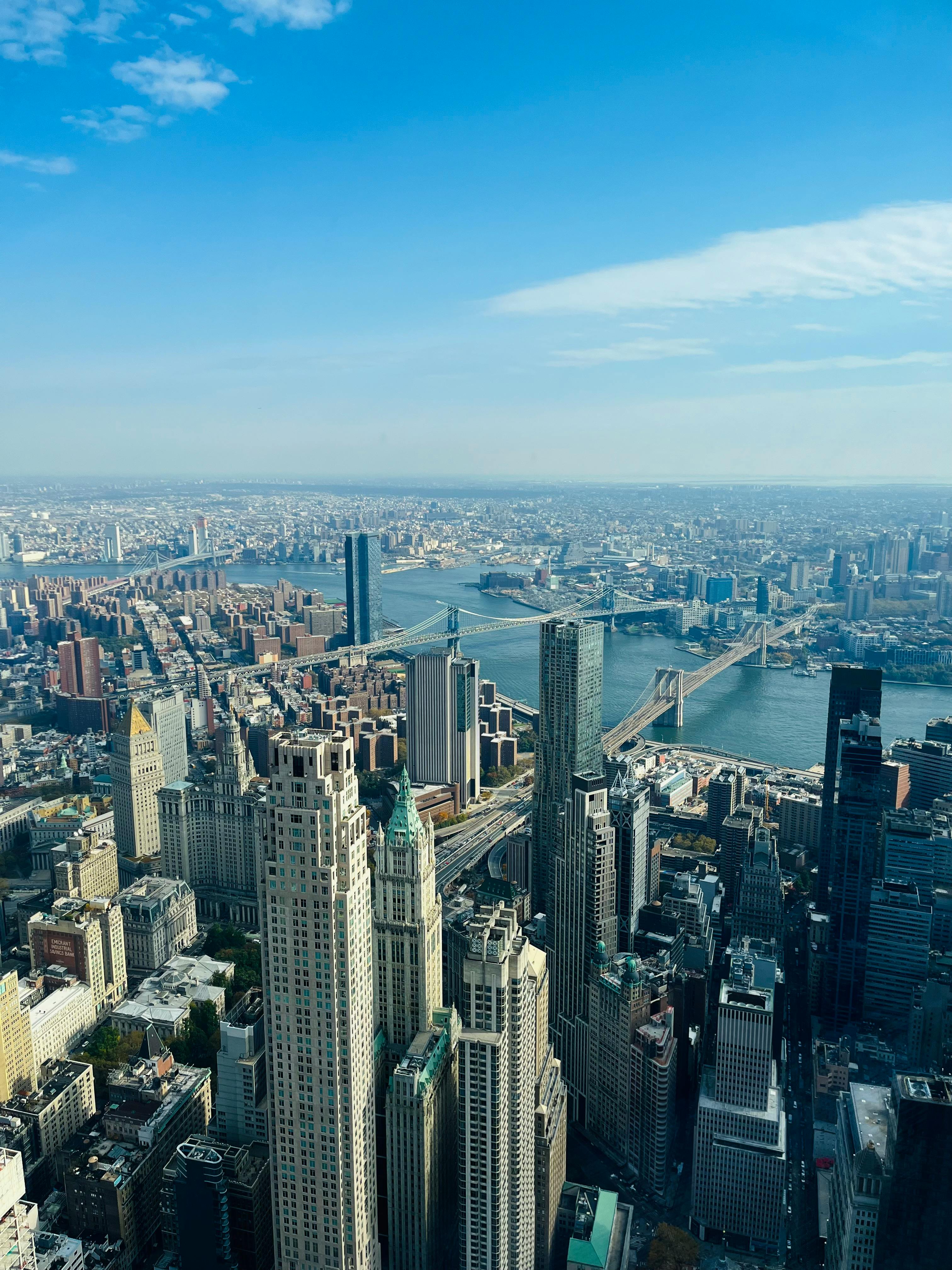 the view from the top of the empire state building