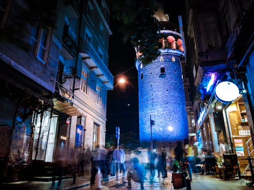 Free stock photo of galata tower, huawei, long exposure