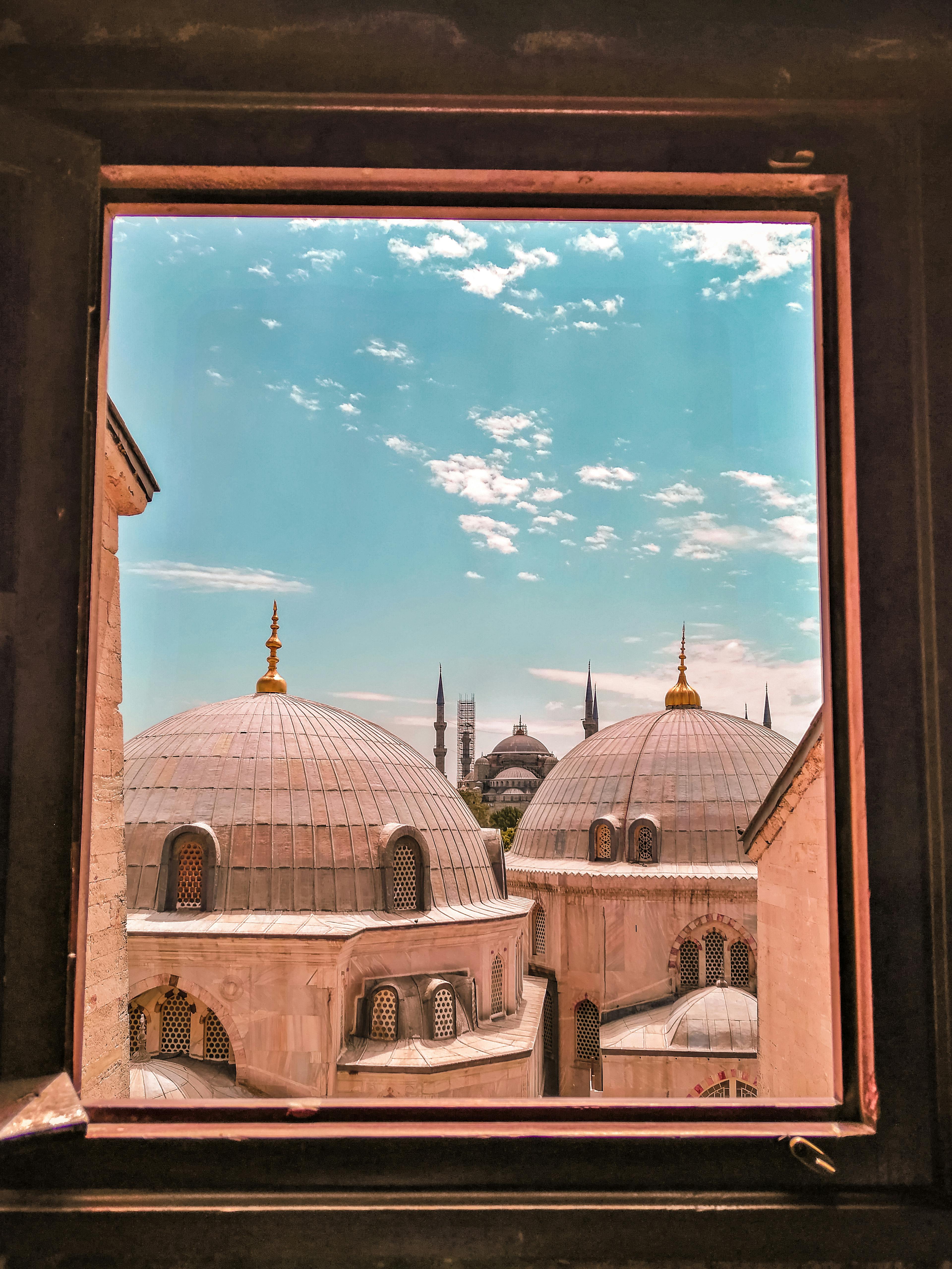 view of mosque from a window