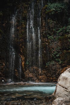 Explore the natural beauty of Kapuzbaşı Waterfall in Kayseri, with lush greenery and cascading falls.