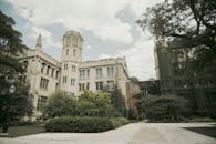 Part of the University of Chicago Building in Chicago, Illinois, USA
