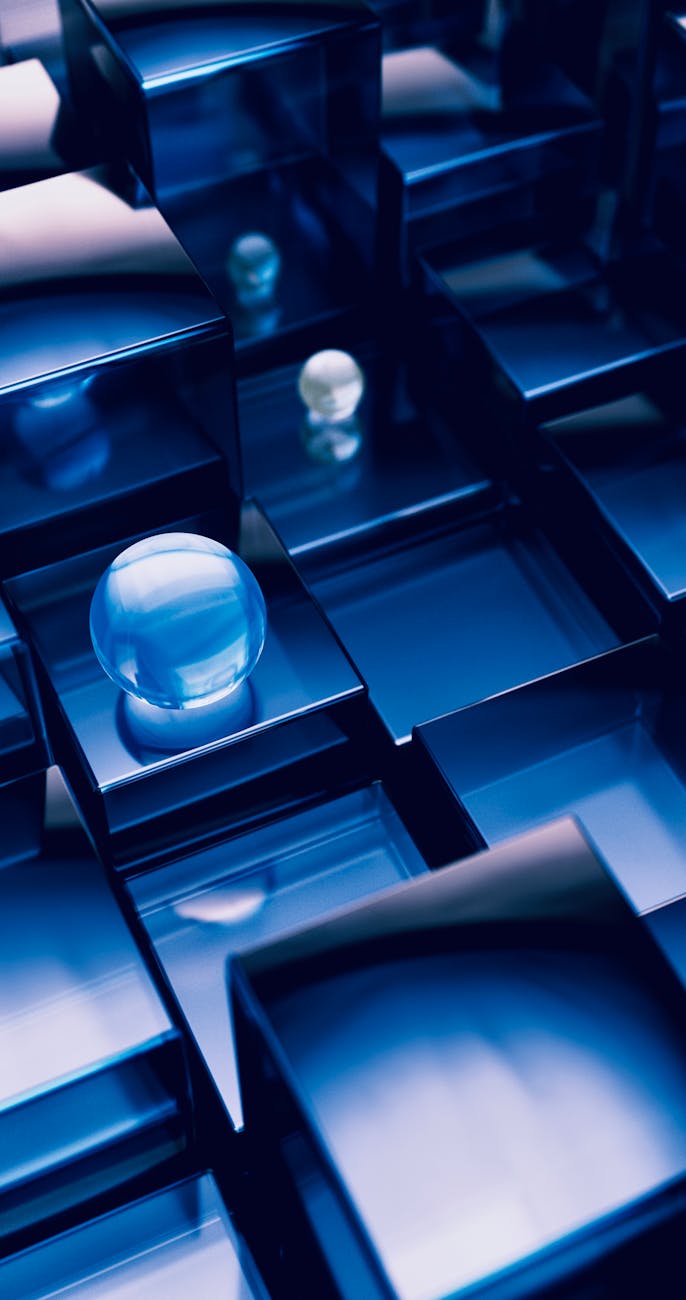 流动的科技蓝数据粒子流背景