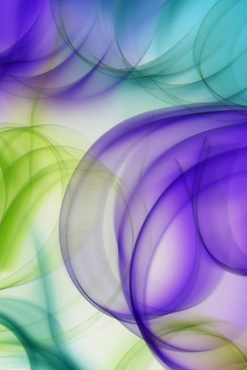 Free Vibrant abstract waves in purple and green create a dynamic and modern artistic design. Stock Photo