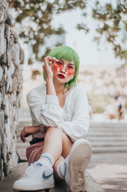 Woman Wearing White Long-sleeved Shirt