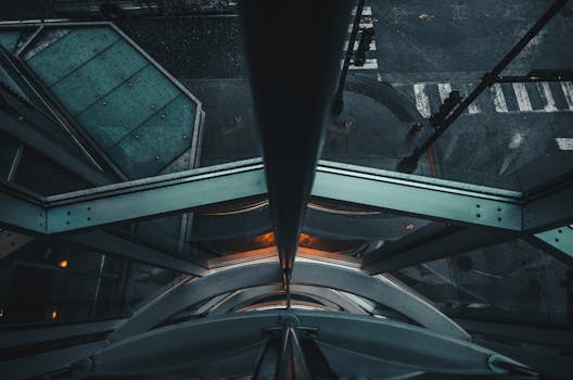 芝加哥摩天大楼的鸟瞰图极具戏剧性，展现了现代建筑与城市设计的魅力