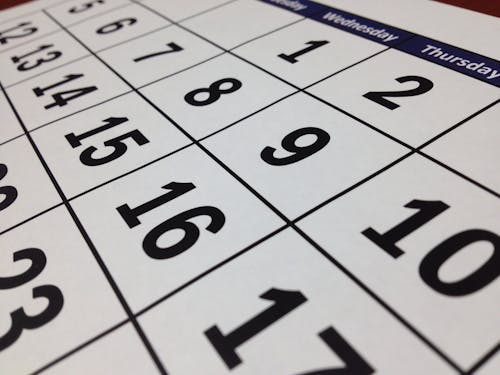 Close-up Photo of Calendar