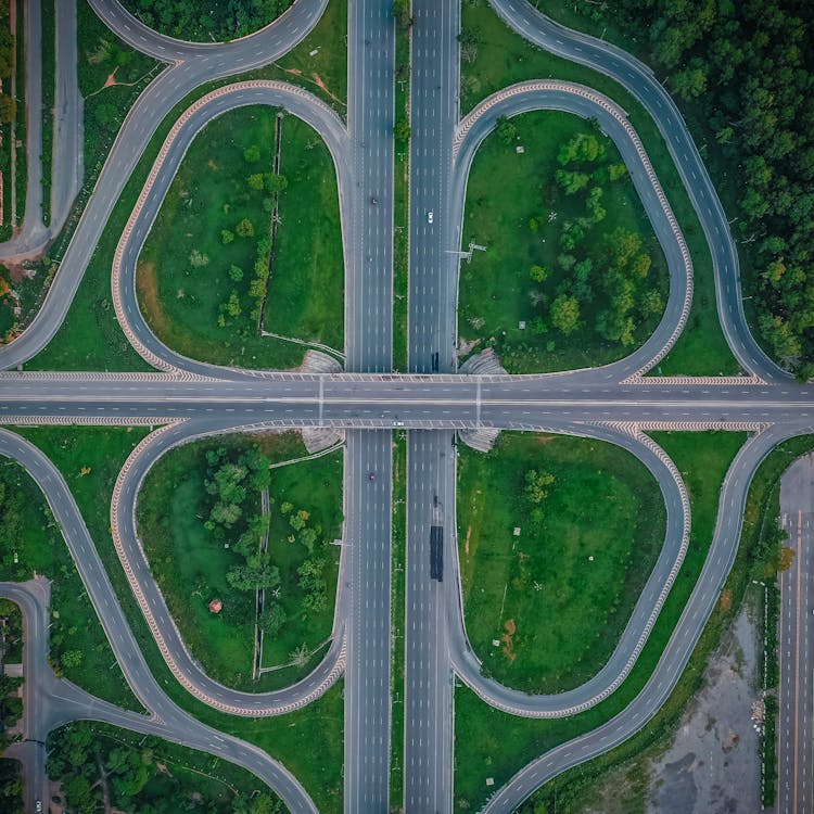 High Angle Photo Of Roads