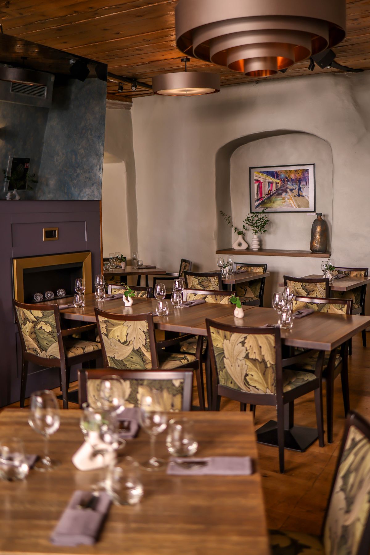 An elegant private dining room set for an exclusive dinner