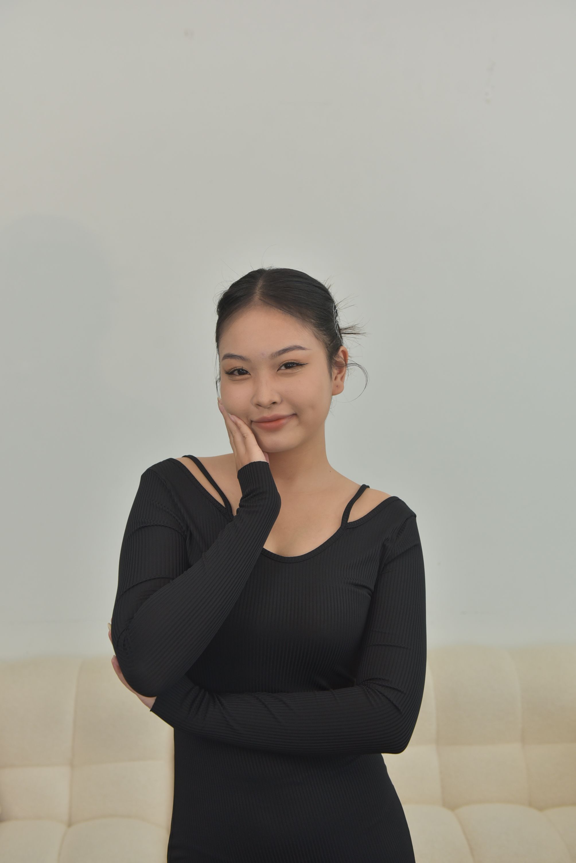 Portrait of Woman in Black Blouse · Free Stock Photo
