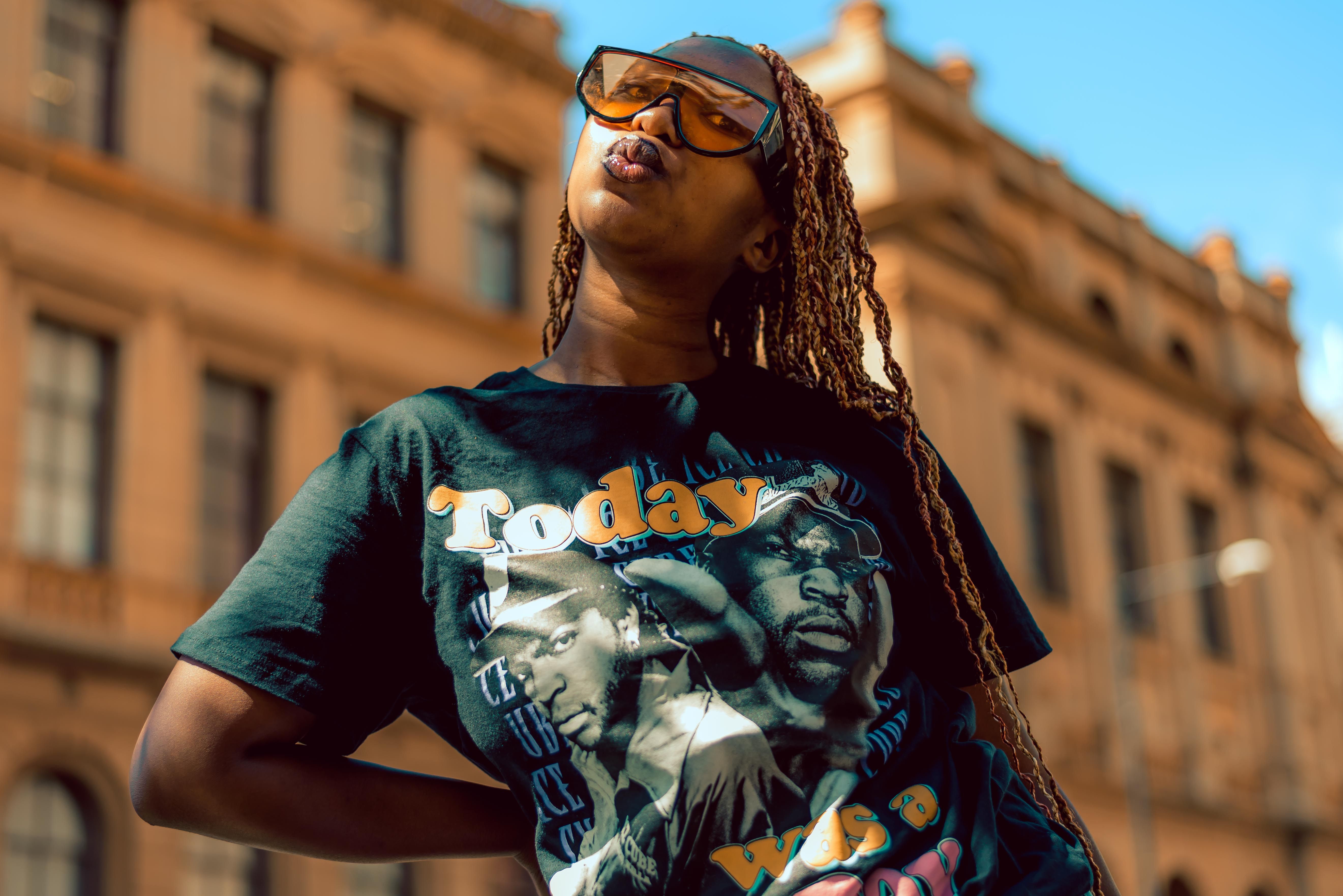 Camiseta retro estampada