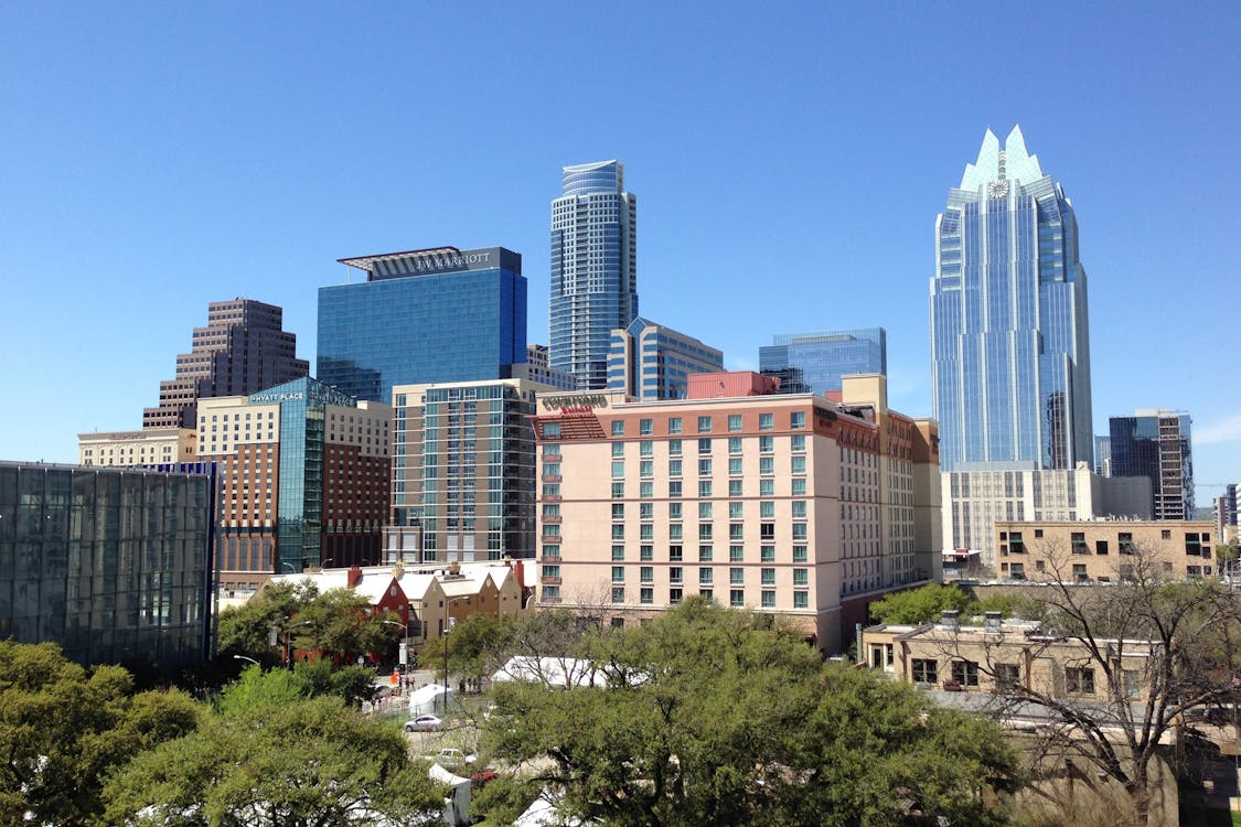 Free Concrete Buildings Under Blue Sky Stock Photo