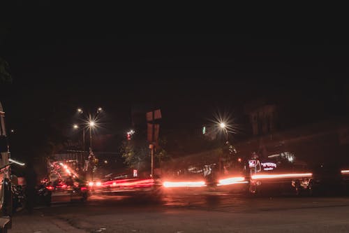 Foto profissional grátis de borrão de movimento, cidade da noite, exposição longa