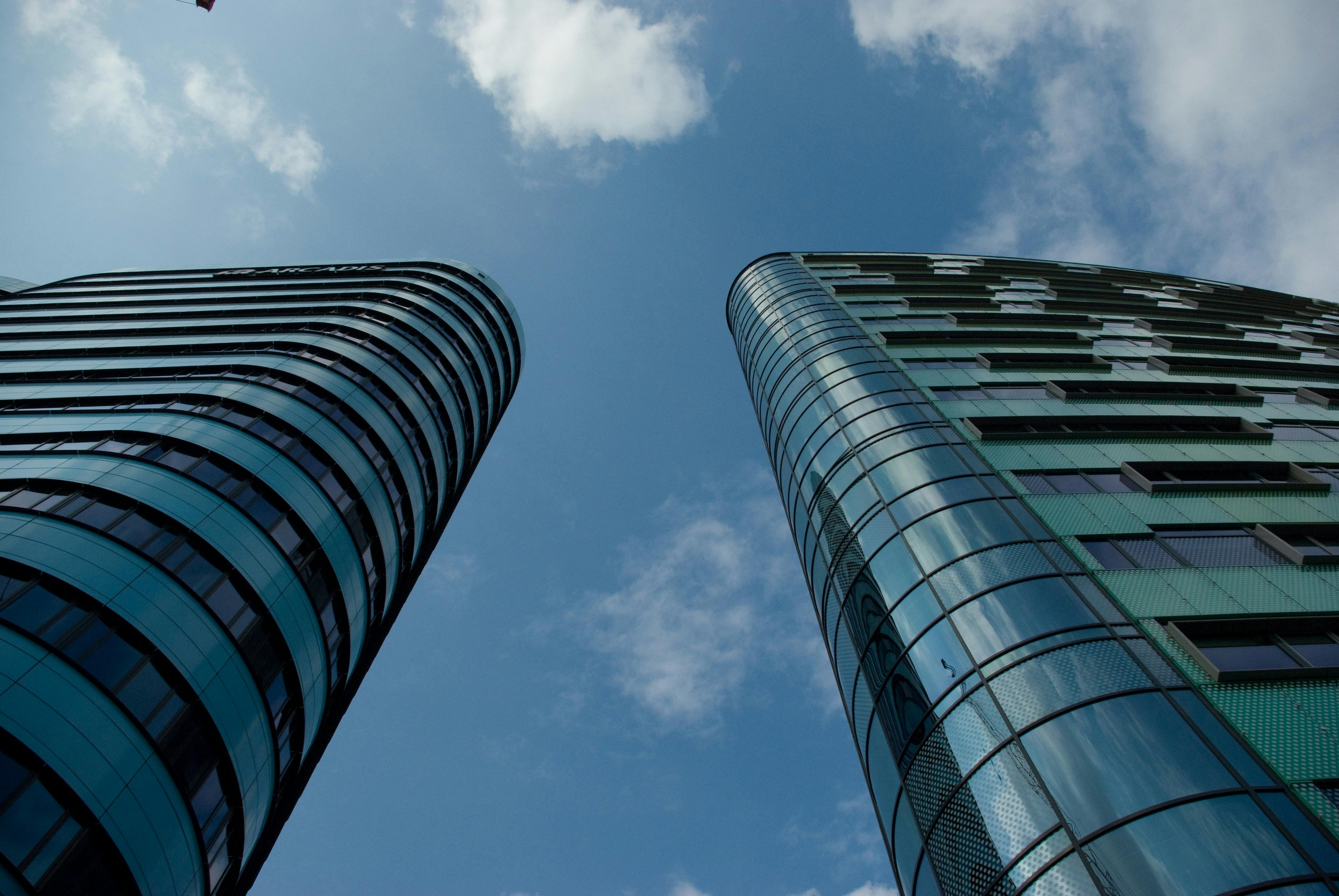 two high rise buildings