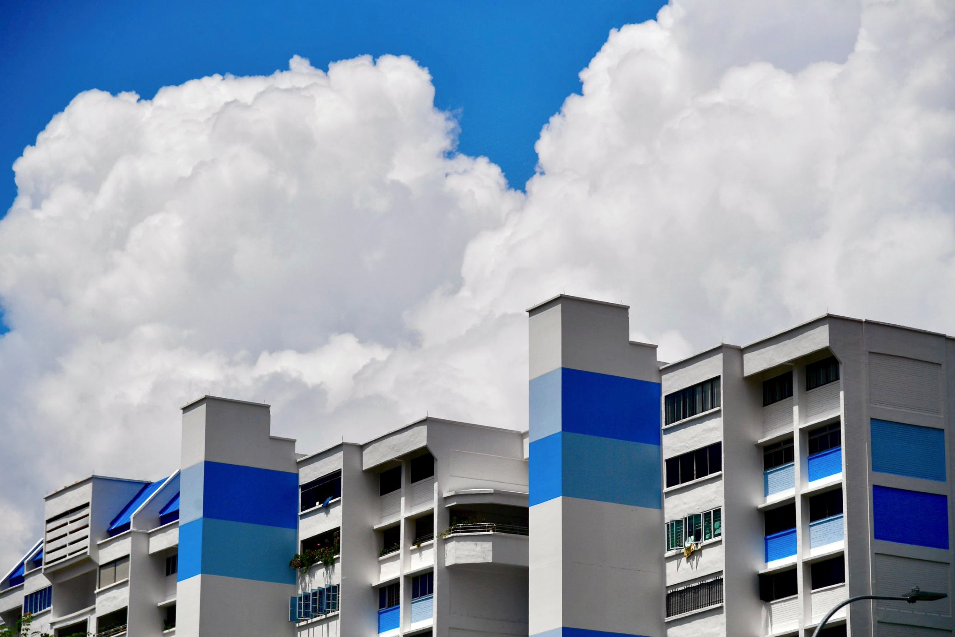 Facades of Modern Apartment Buildings in a City · Free Stock Photo