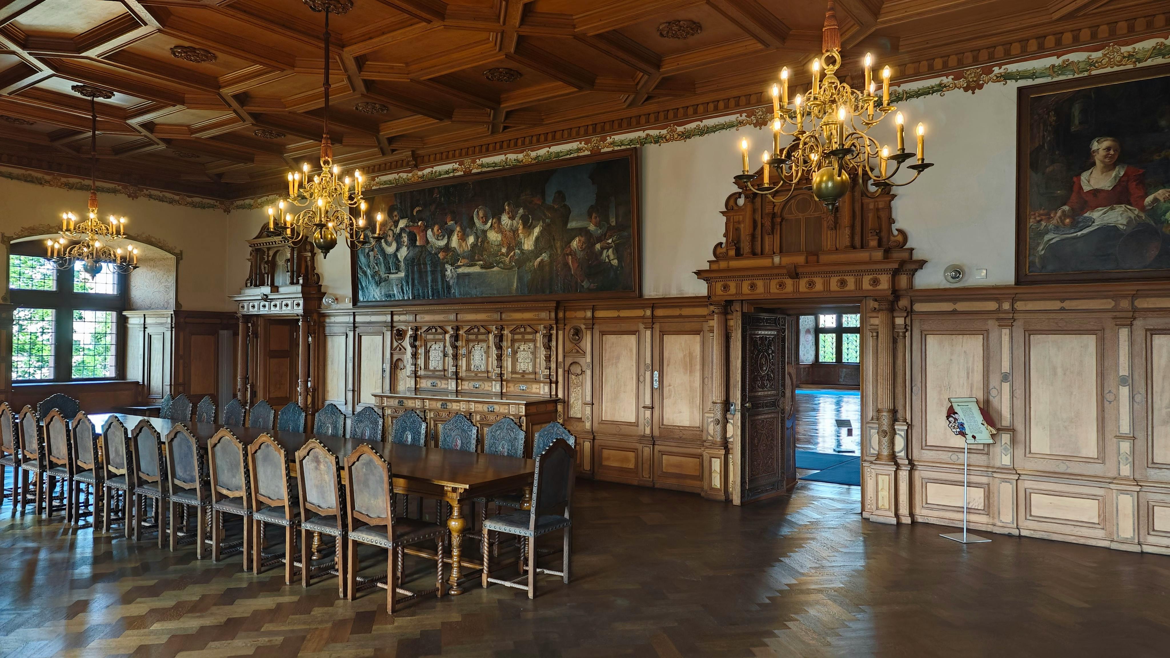 The Whitney's historic wood-paneled dining room - upscale dining detroit