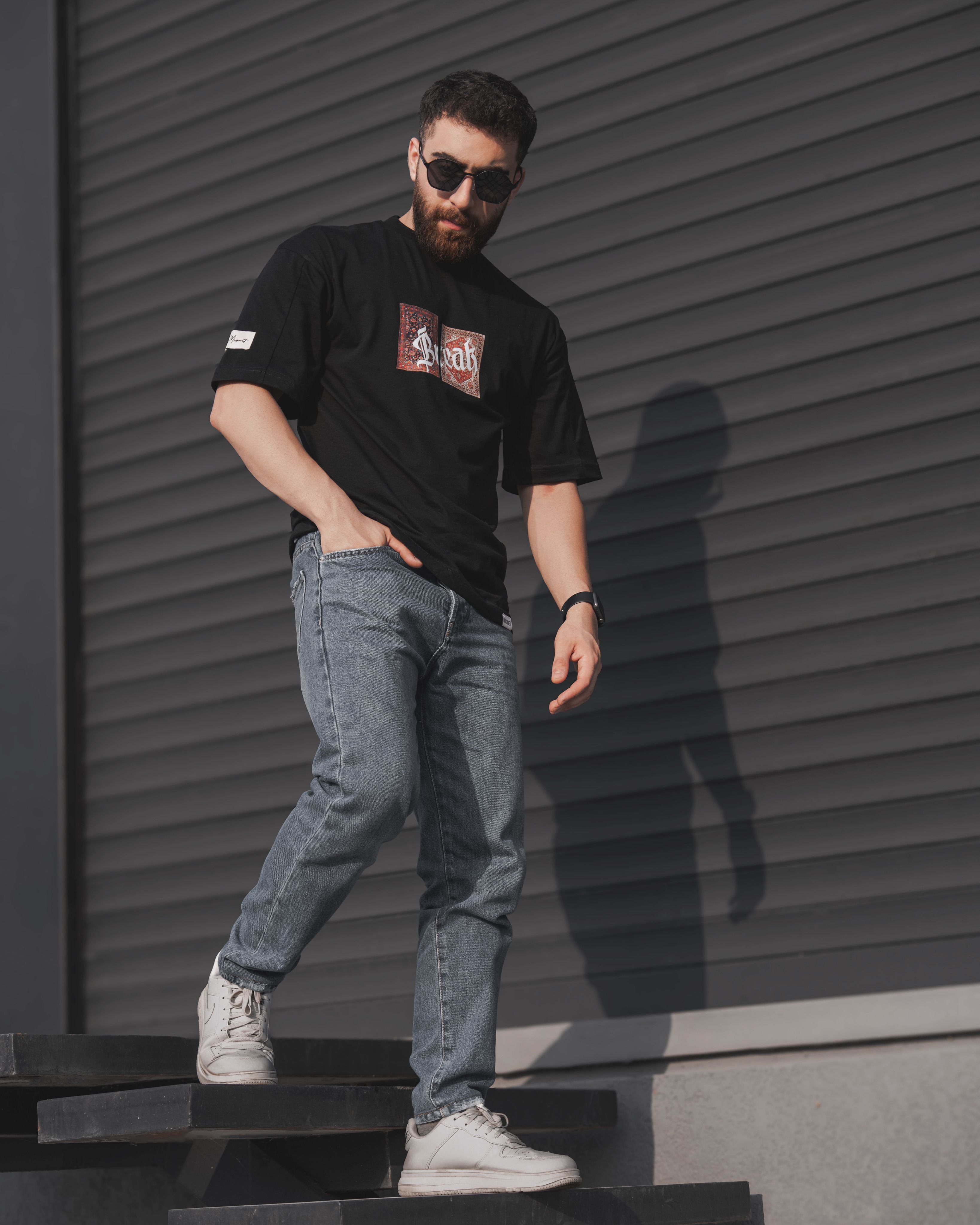 Washed Grey Jeans — Grey
