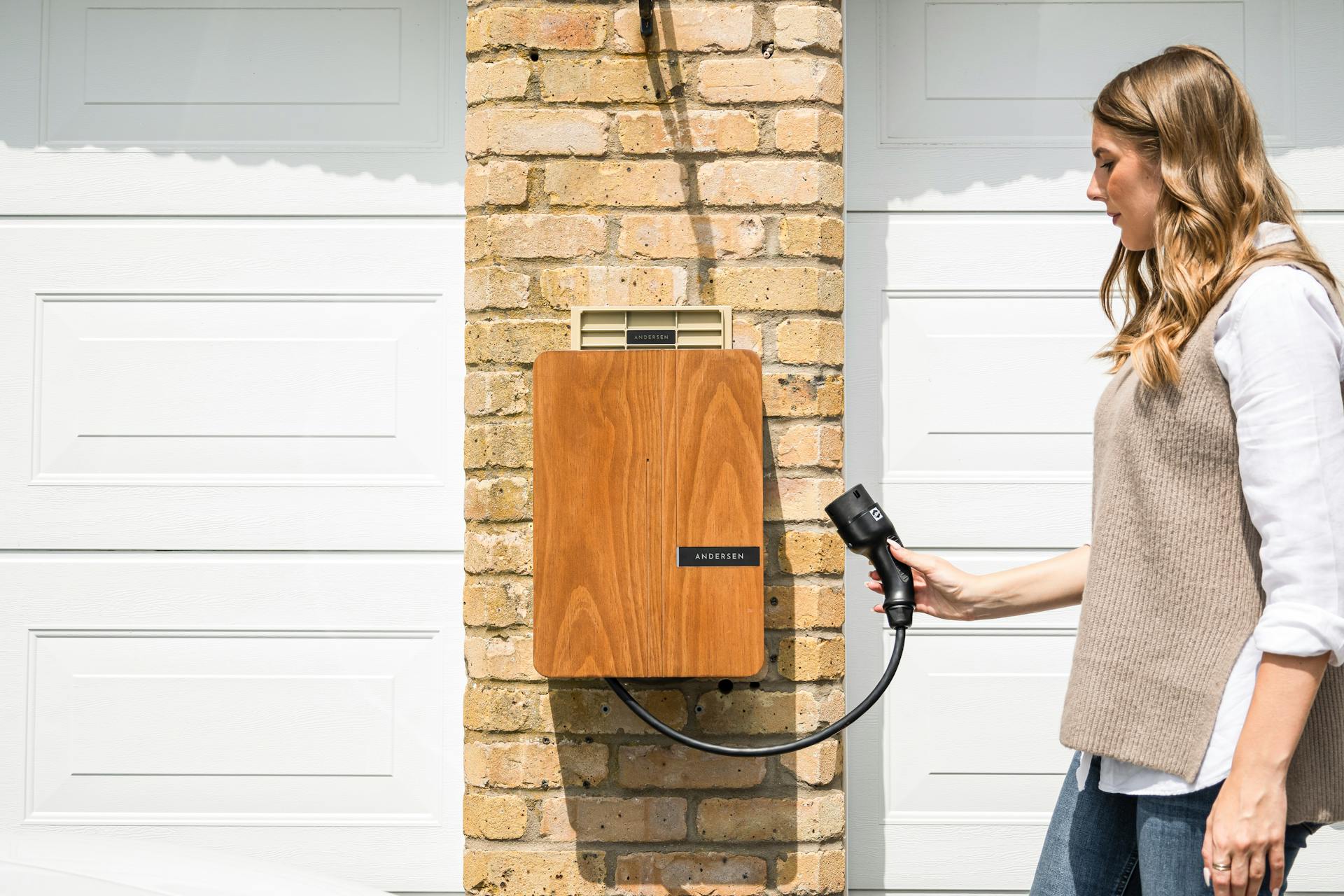 Architectural home EV charger design, perfect for modern homes and eco-friendly living.