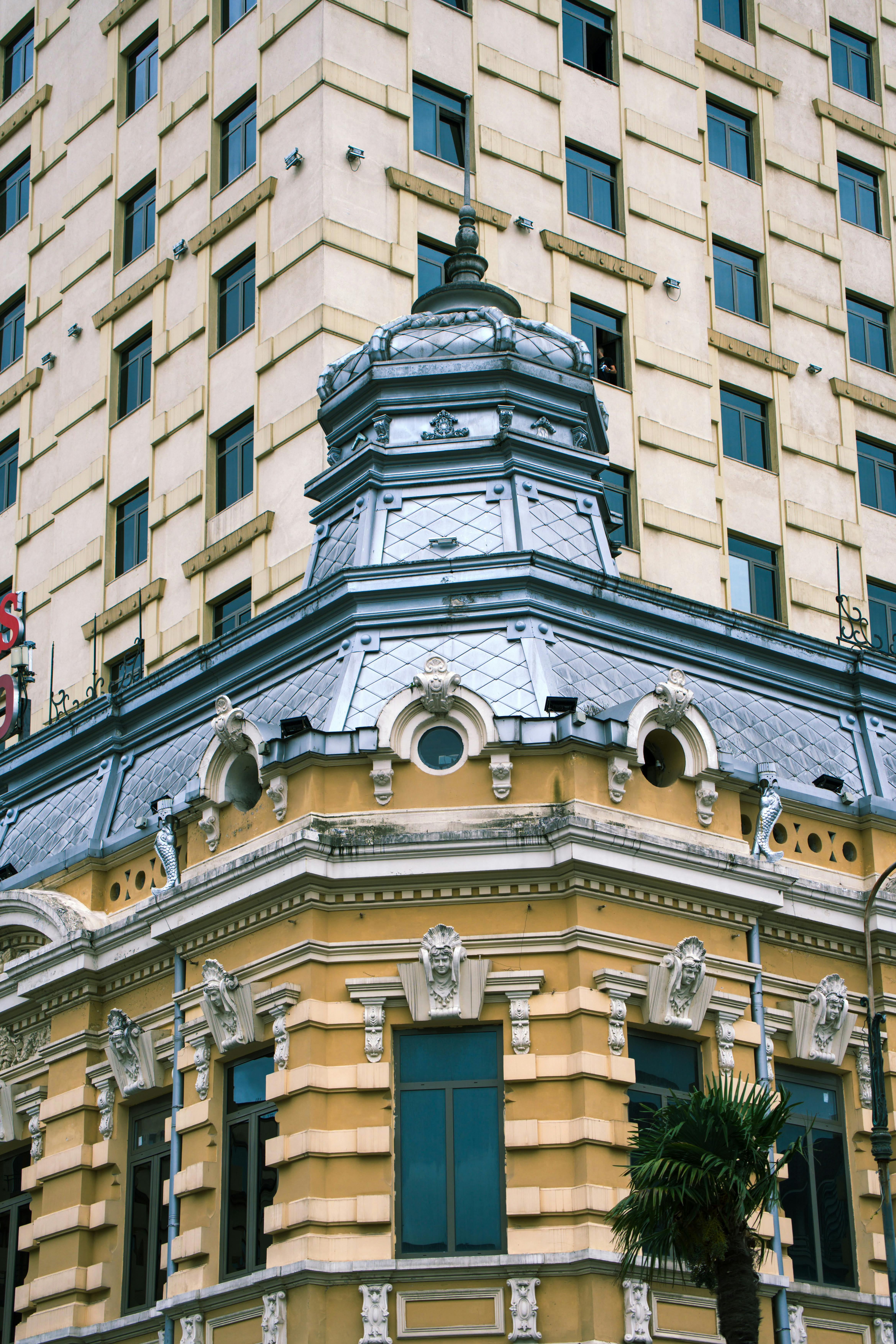 Stunning architectural facade showcasing classic design in Batumi, Georgia.