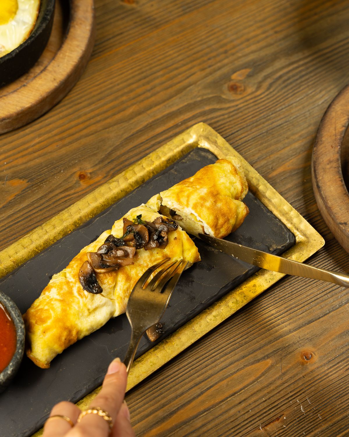 Thanksgiving vegetarian ideas: mushroom Wellington with golden puff pastry