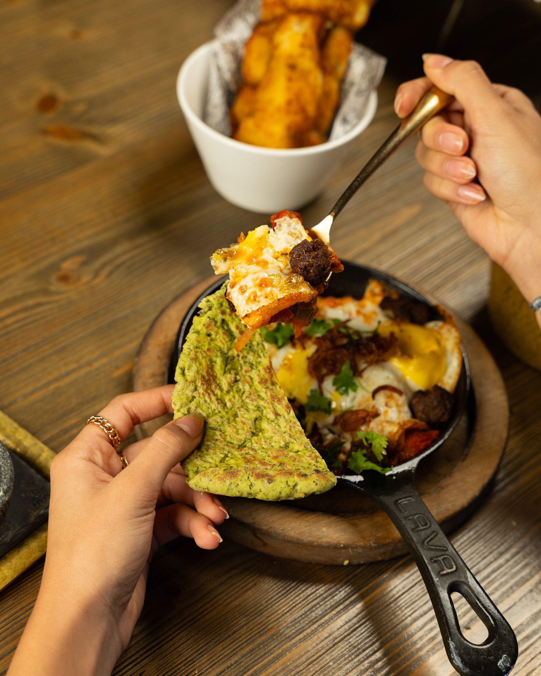 chorizo and eggs skillet