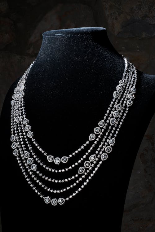 Free stock photo of diamond, diamond necklace Stock Photo