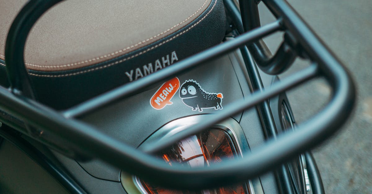 The handlebar of a motorcycle with a luggage rack