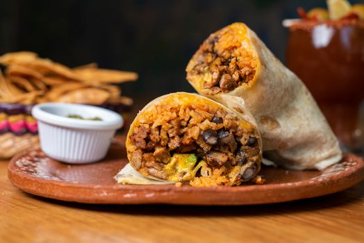 Beef With Rice Burrito