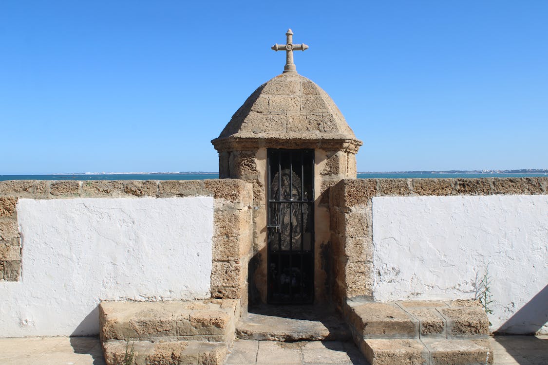 garita en donde se encuentra la imagen en las murallas de San Carlos | fotografía 1