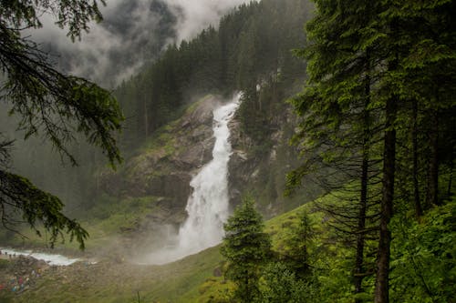 Waterfall Near Trees