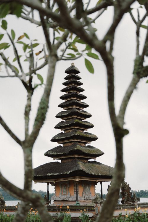 Free Scenic view of Pura Ulun Danu Bratan Temple surrounded by nature in Bali, Indonesia. Stock Photo