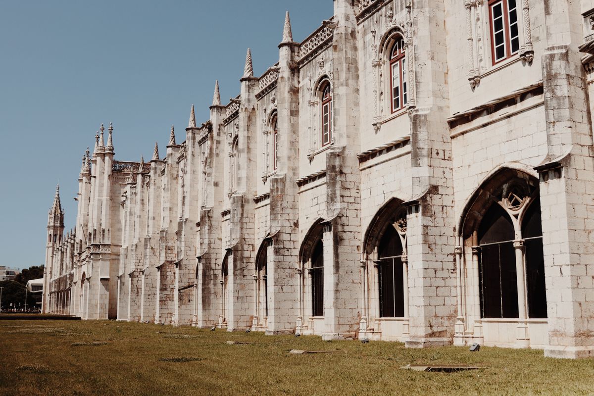 Detaliu din fatada manueline a manastirii Jeronimos
