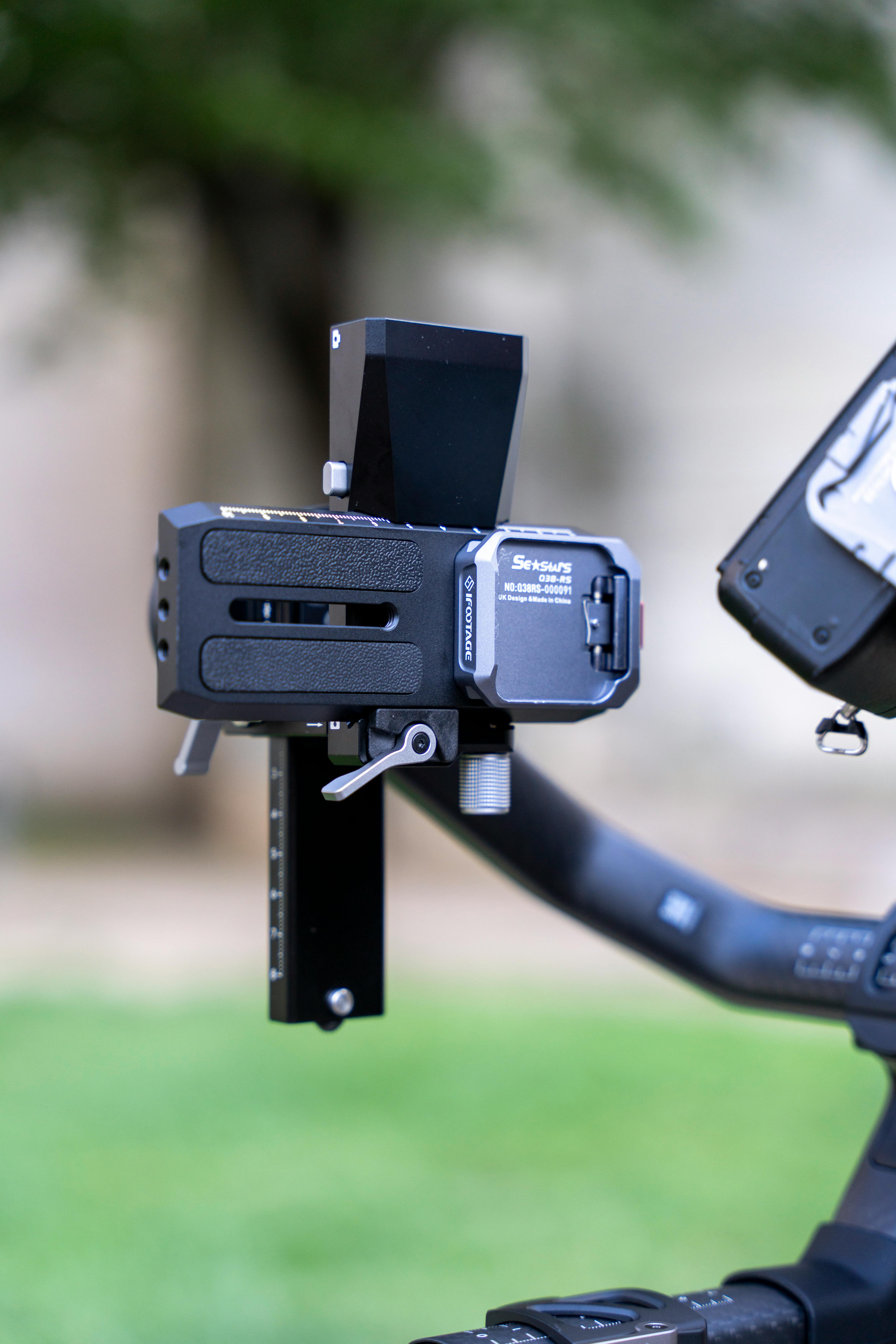 a camera mounted on a bicycle handlebar