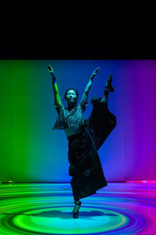 Free Ballet with projections Stock Photo