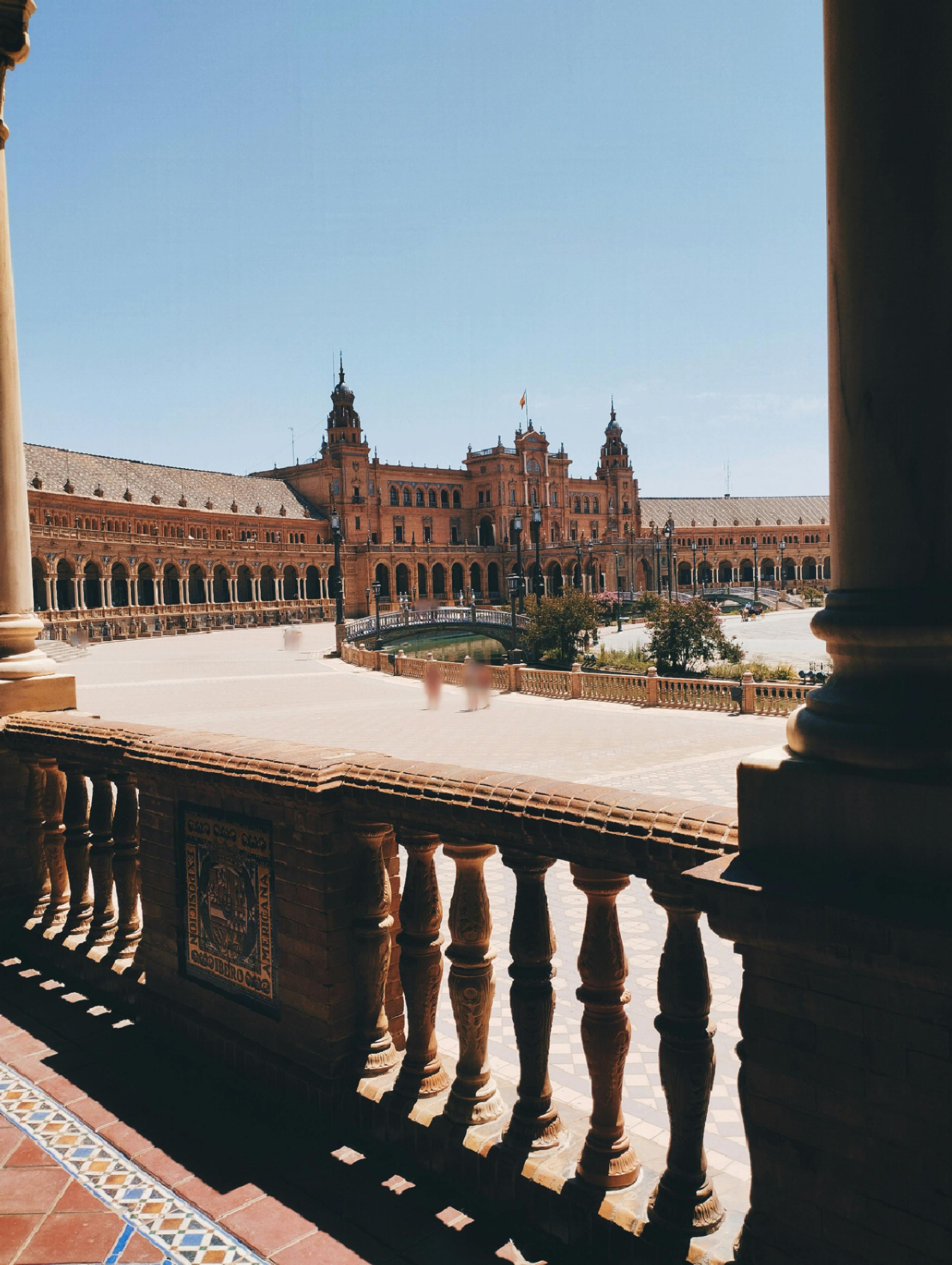 the view from the balcony of a palace in spain