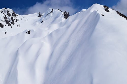 Sneeuwbedekking Berghelling