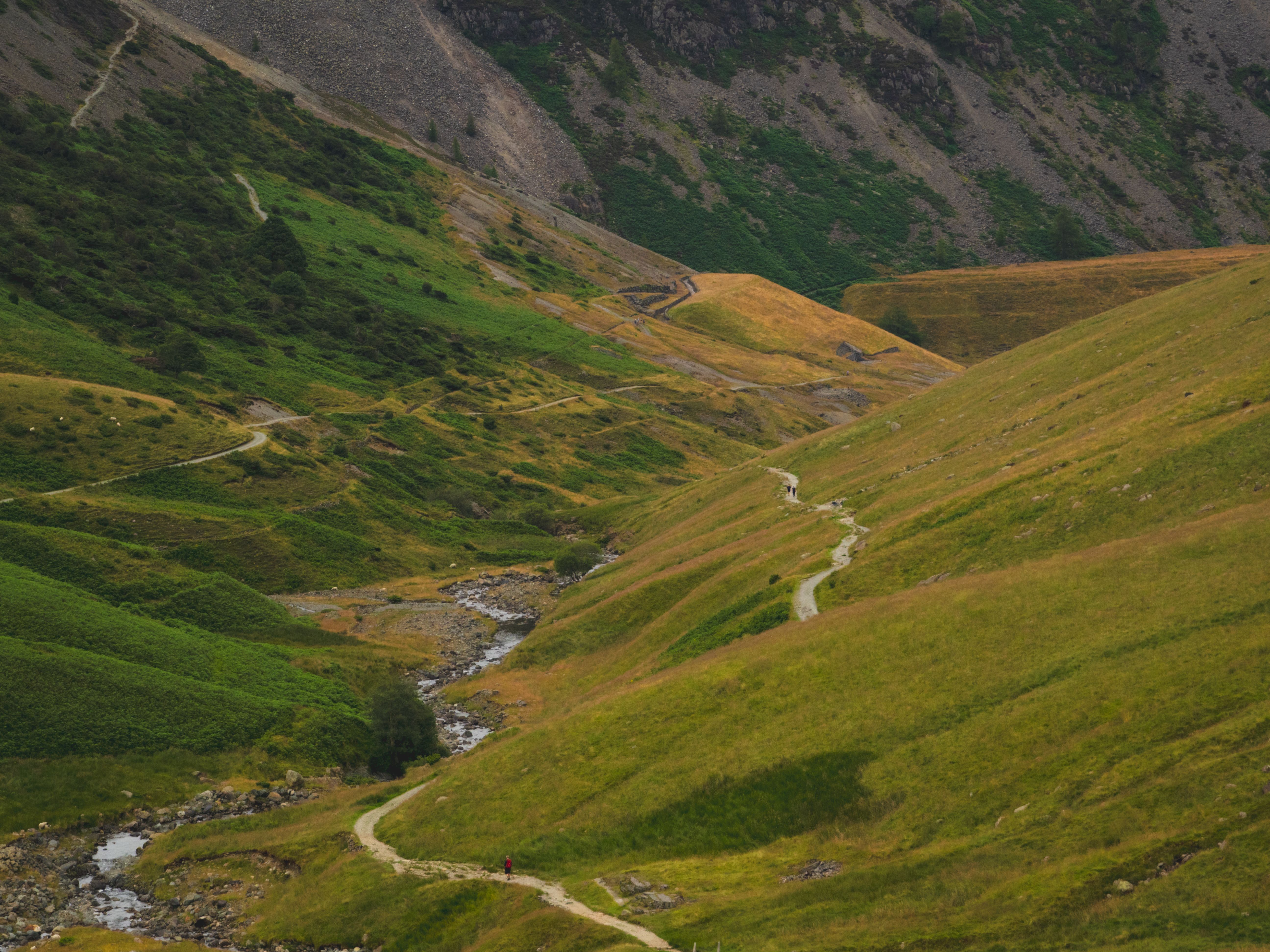 Aerial View of a Green Valley · Free Stock Photo