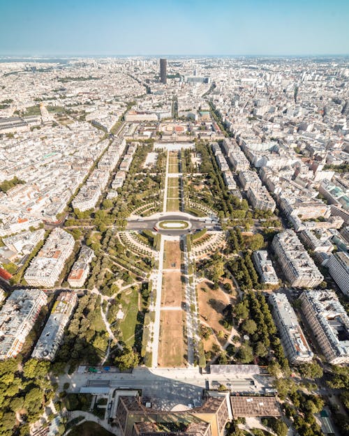 Free Aerial Photography of Paris Stock Photo