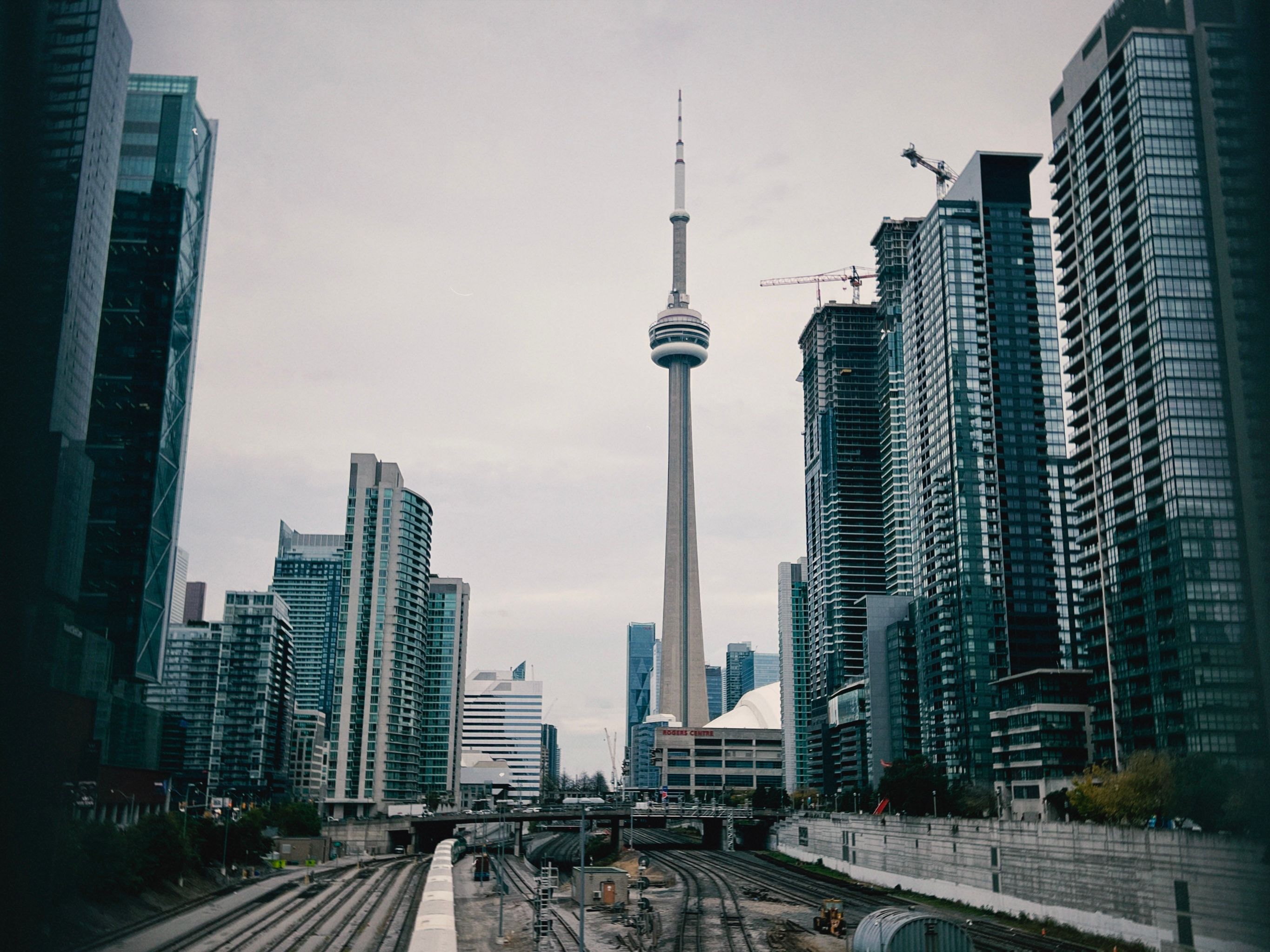 Downtown Toronto skyline packed with condo towers from the building boom that set up the GTA market bust