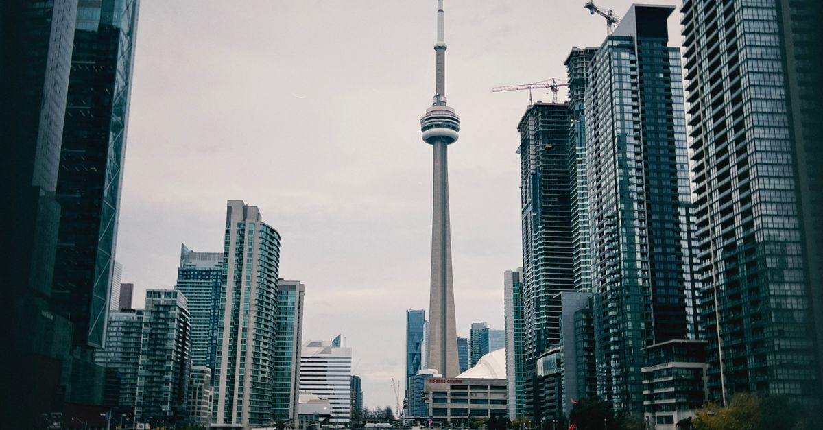 Downtown Toronto skyline packed with condo towers from the building boom that set up the GTA market bust