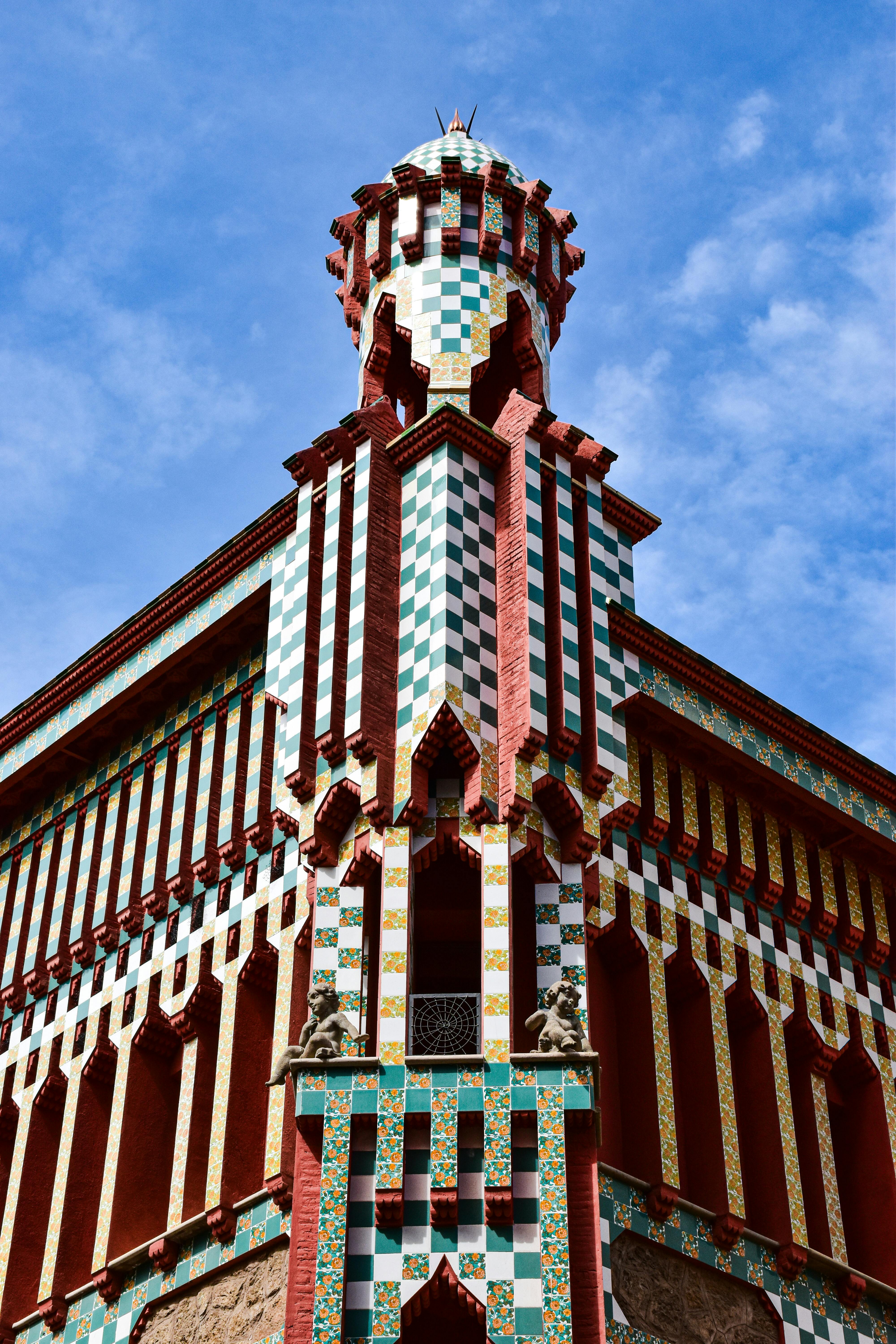 a building with a colorful design on it