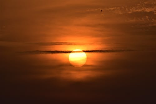 무료 새벽 동안 태양의 경치보기 스톡 사진