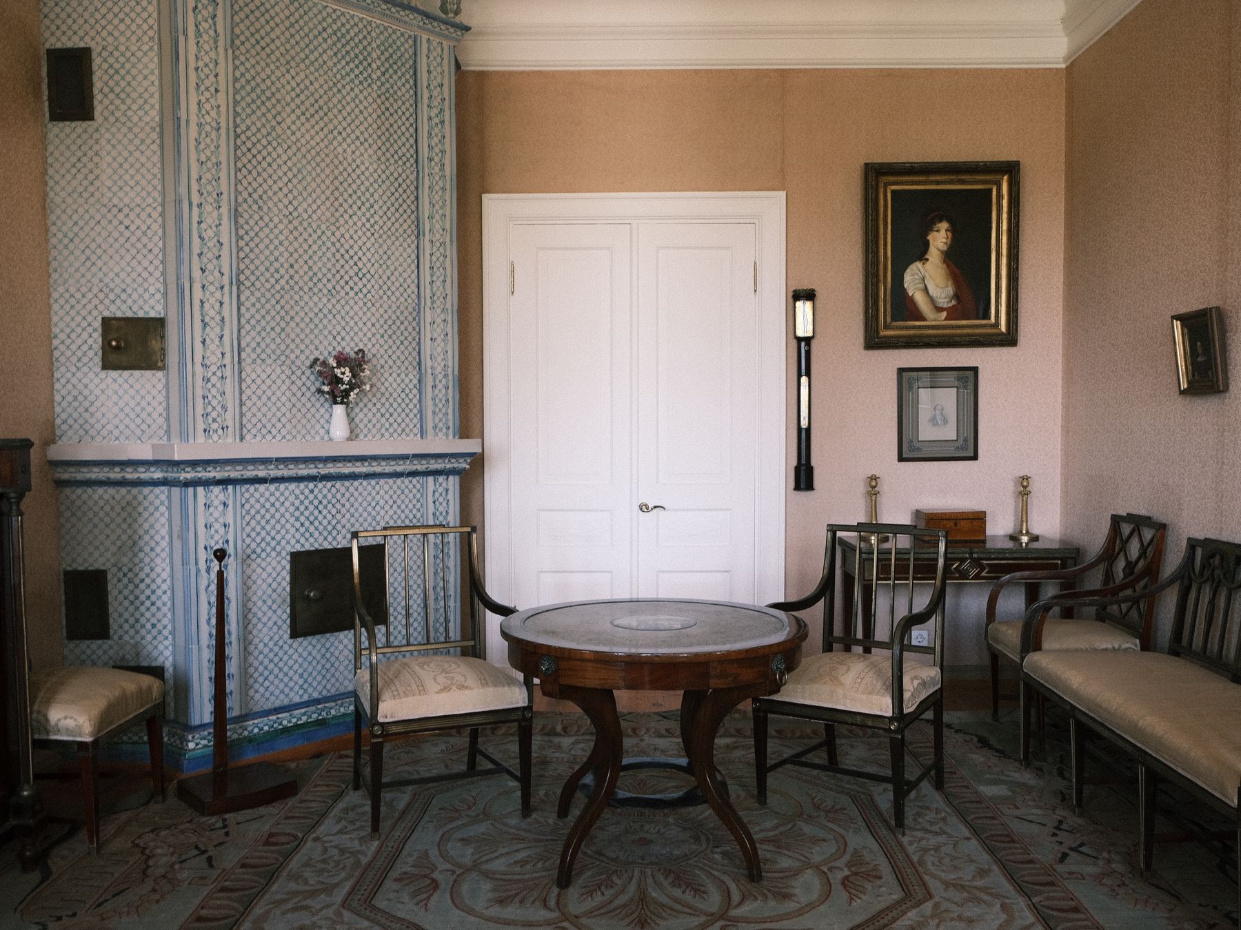 Wallpapering in Abbey Wood — woodwork brushed to a crisp, smooth line